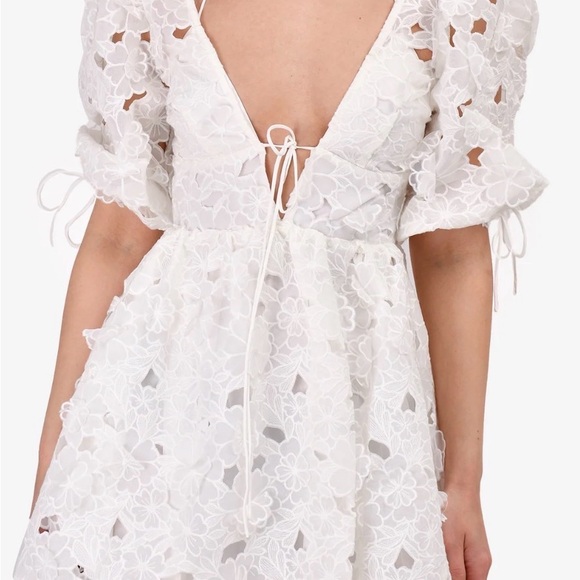 For Love And Lemons White Floral Backless Dress